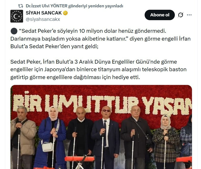 MHP’den Sedat Peker’e destek mesajı - Resim : 1